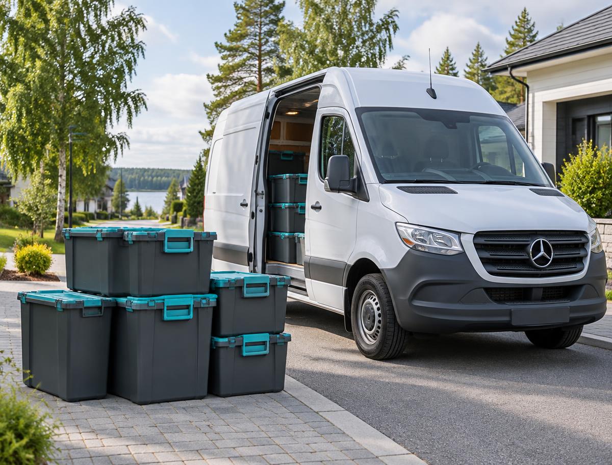 Muuttolaatikot ja Mercedes-Benz Sprinter Turussa